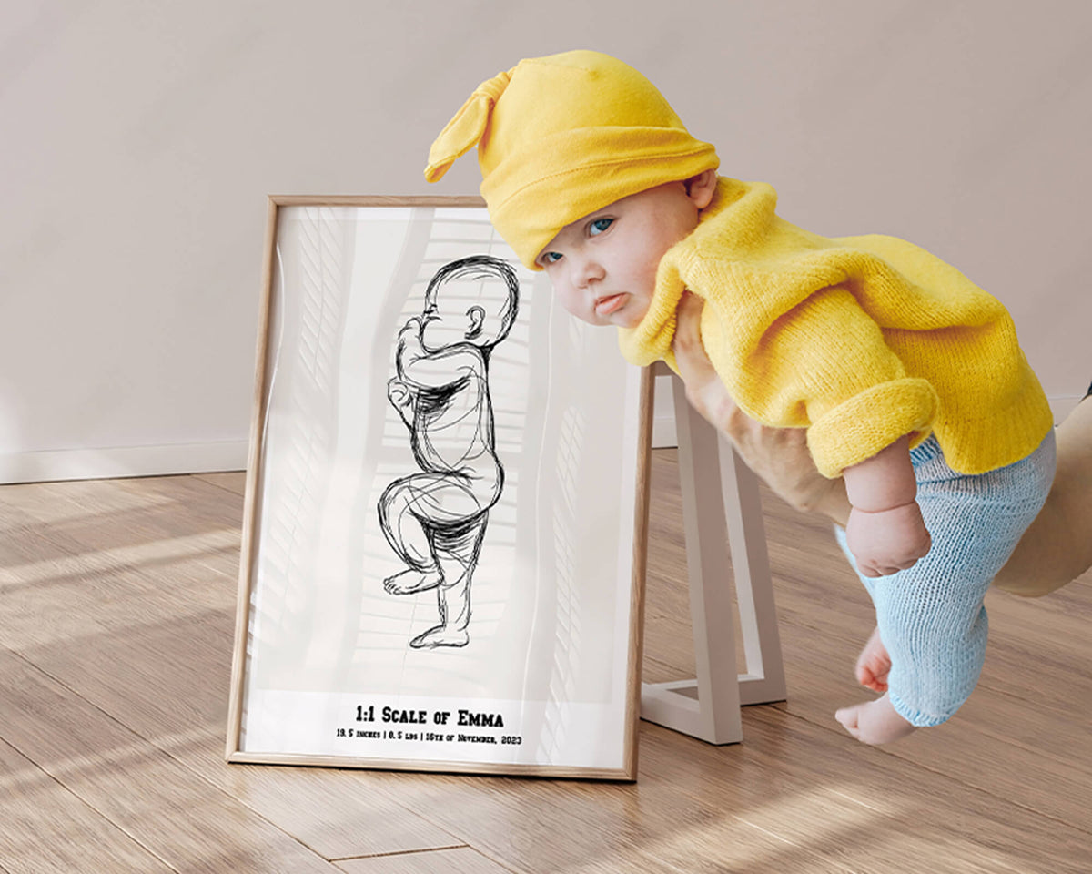 Custom 1:1 Scale Birth Poster by Artmementos