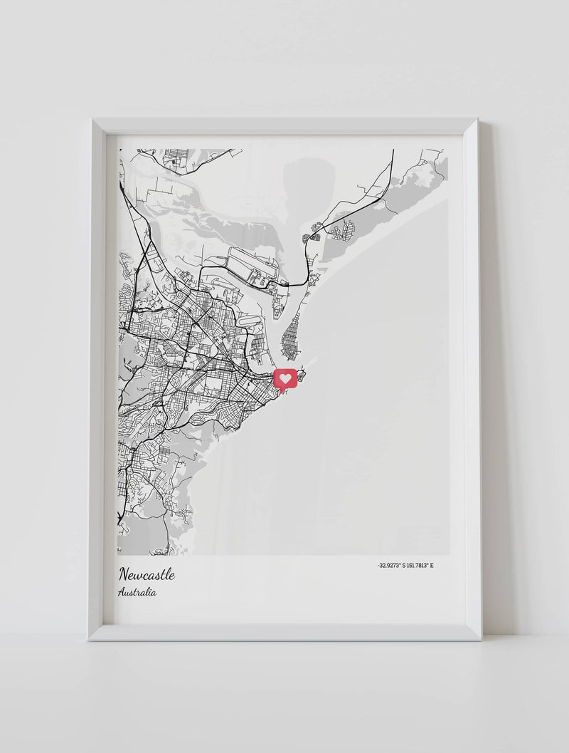 Custom location map poster