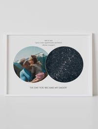 Personalized Father's Day Star Map With Photo