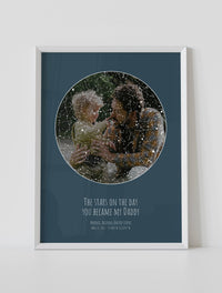 Customizable Father's Day Star Map with Photo