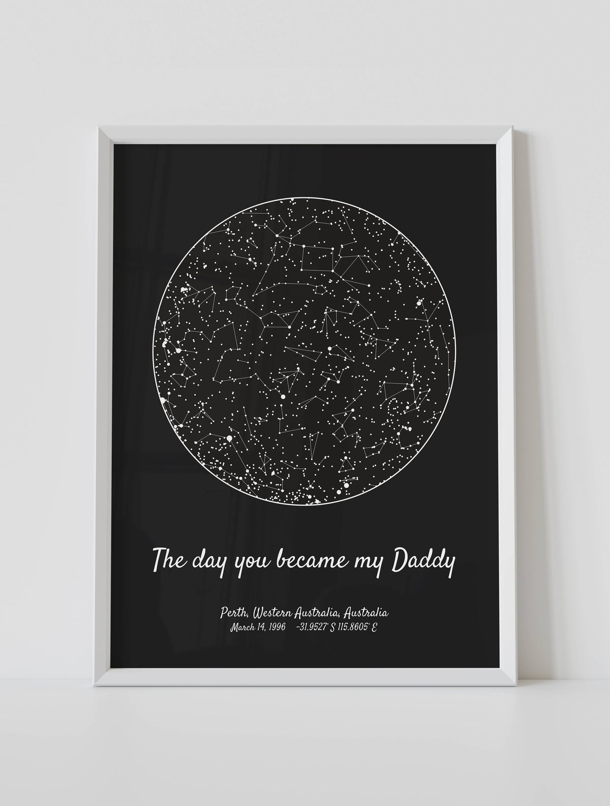Customizable Father's Day Night Sky Star Map