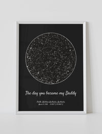 Customizable Father's Day Night Sky Star Map
