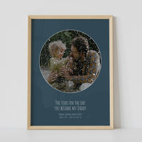 Customizable Father's Day Star Map with Photo
