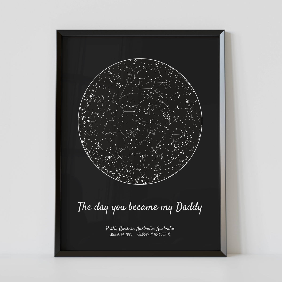 Customizable Father's Day Night Sky Star Map