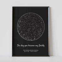 Customizable Father's Day Night Sky Star Map