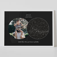 Custom Father's Day Star Map With Photo