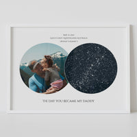 Personalized Father's Day Star Map With Photo