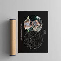 Custom Father's Day Star Map With Photo