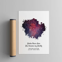 Personalized Father's Day Star Map