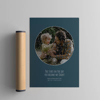 Customizable Father's Day Star Map with Photo