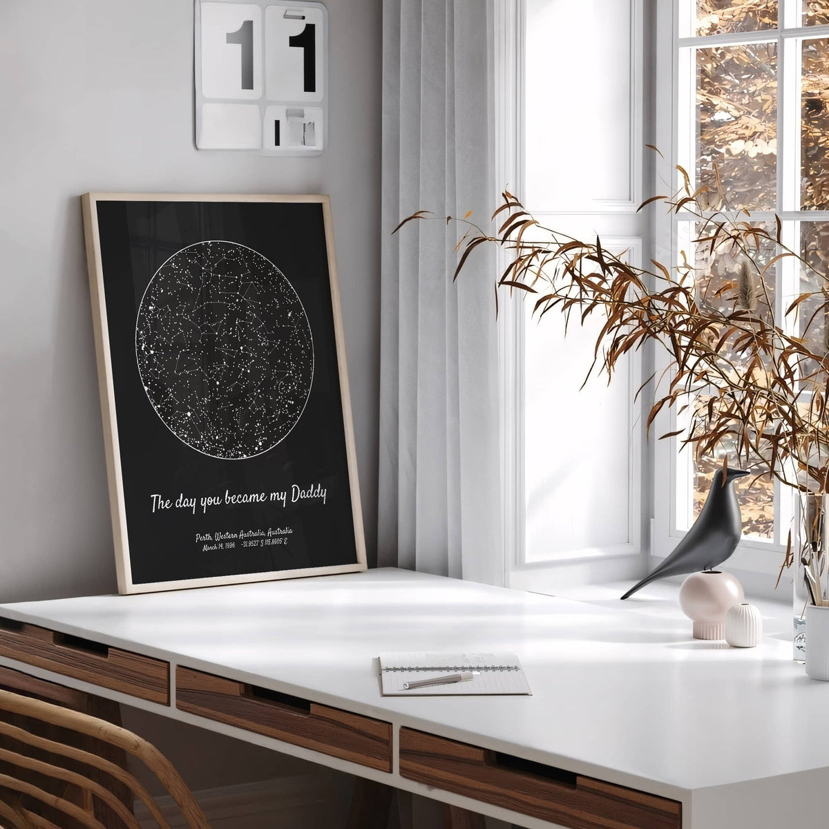 Customizable Father's Day Night Sky Star Map