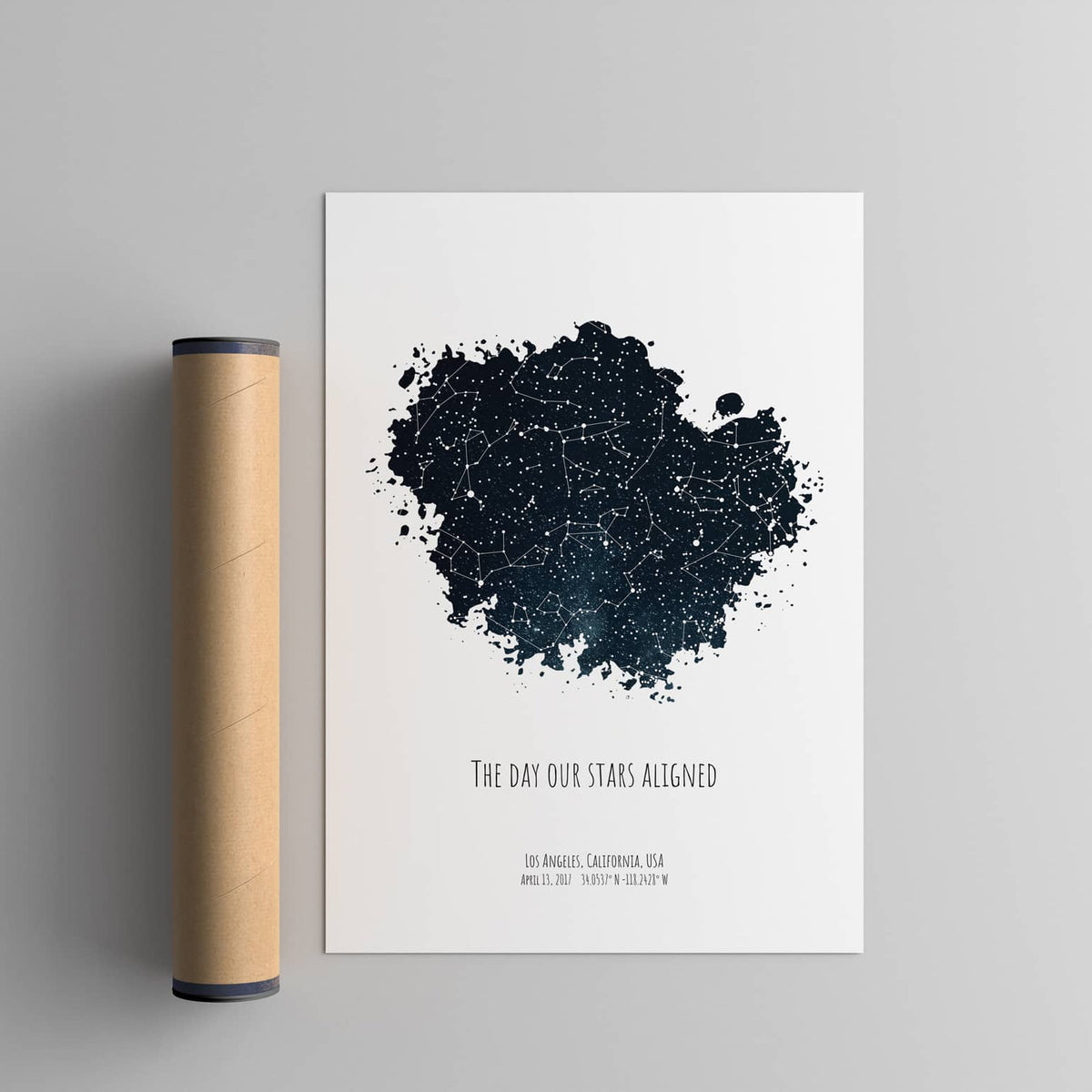custom night sky star map poster