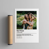 Custom best friend definition print with tube