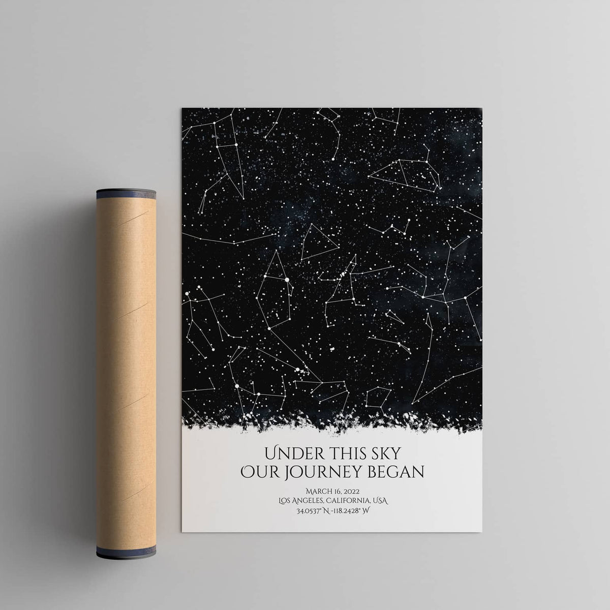 custom full star map premium print