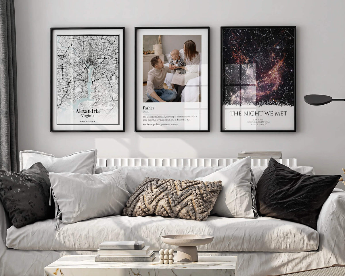 Custom Street Map, Definition Print and Star Map Posters by Artmementos