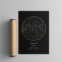 Night Sky Map by Date and Location