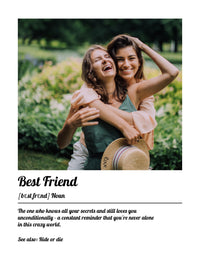 Custom best friend definition print