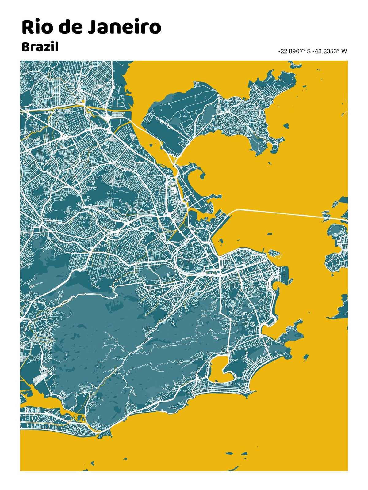 Detailed city map of rio de janeiro jeartmementos