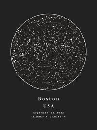Night Sky Map by Date and Location