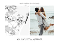 custom horizontal city map print with photo