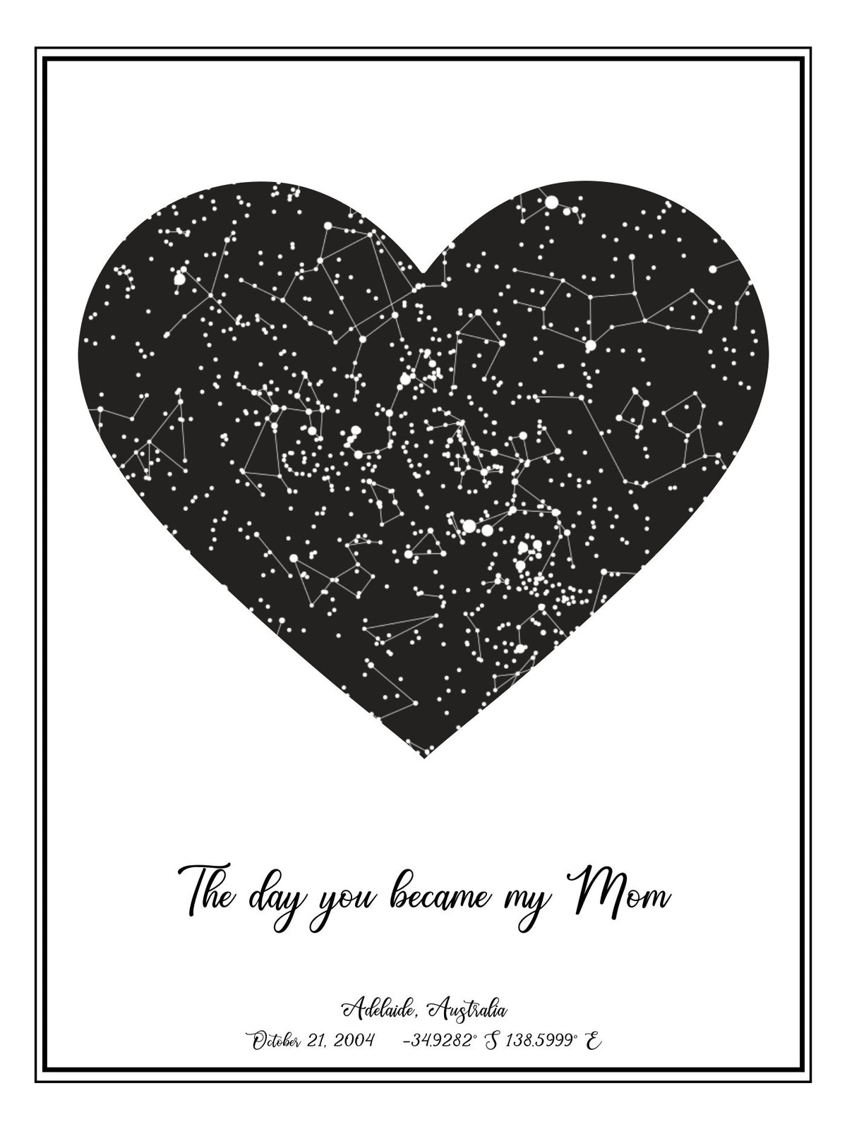Customizable Mother's Day Night Sky Map #3