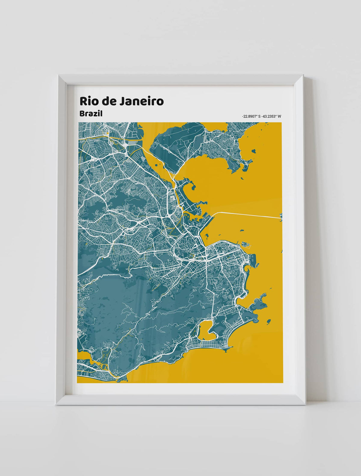 Custom city map of rio de janeiro jeartmementos