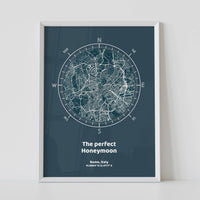 The perfect honeymoon custom streetmap by artmementos