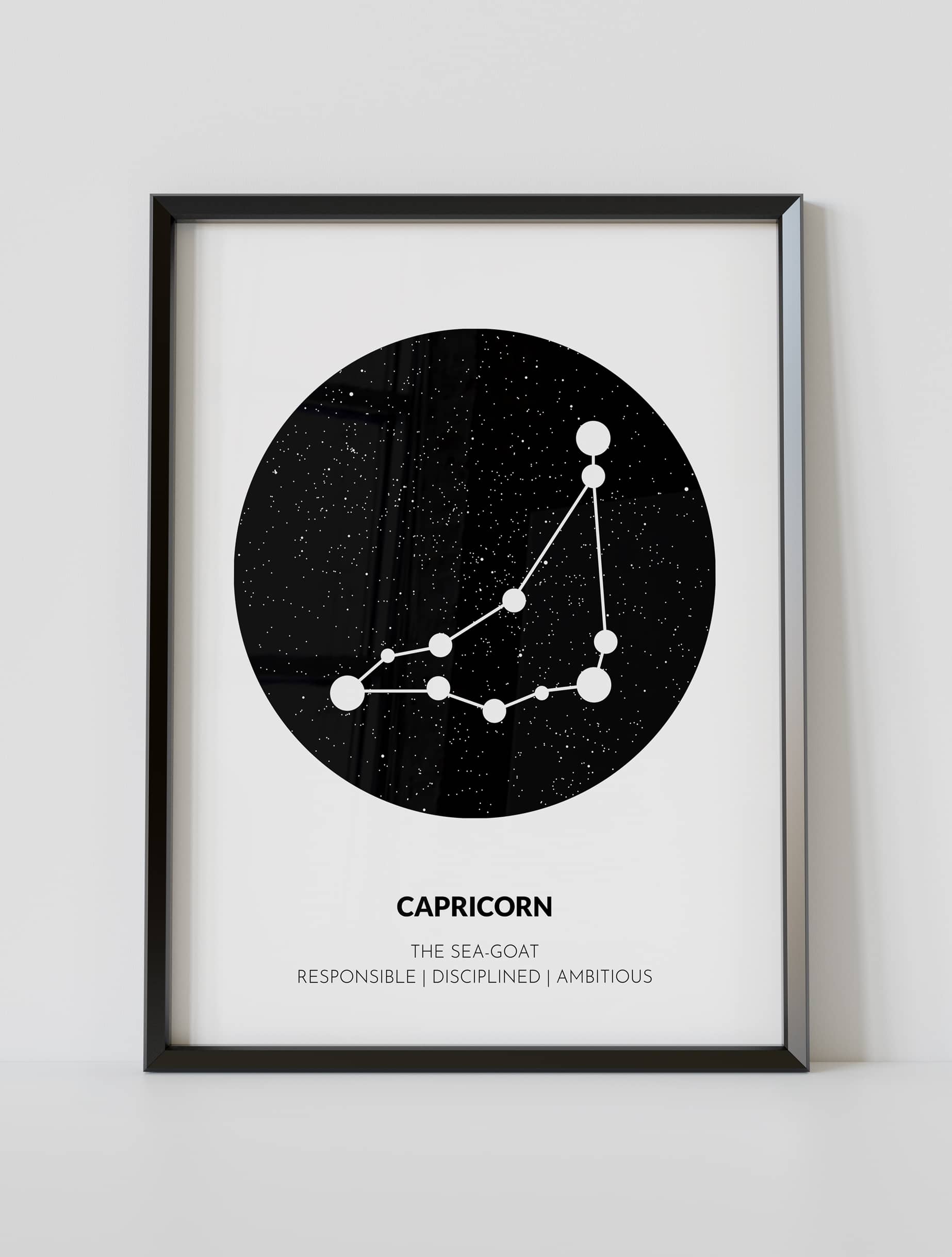 Personalized Capricorn Zodiac Poster | ArtMementos