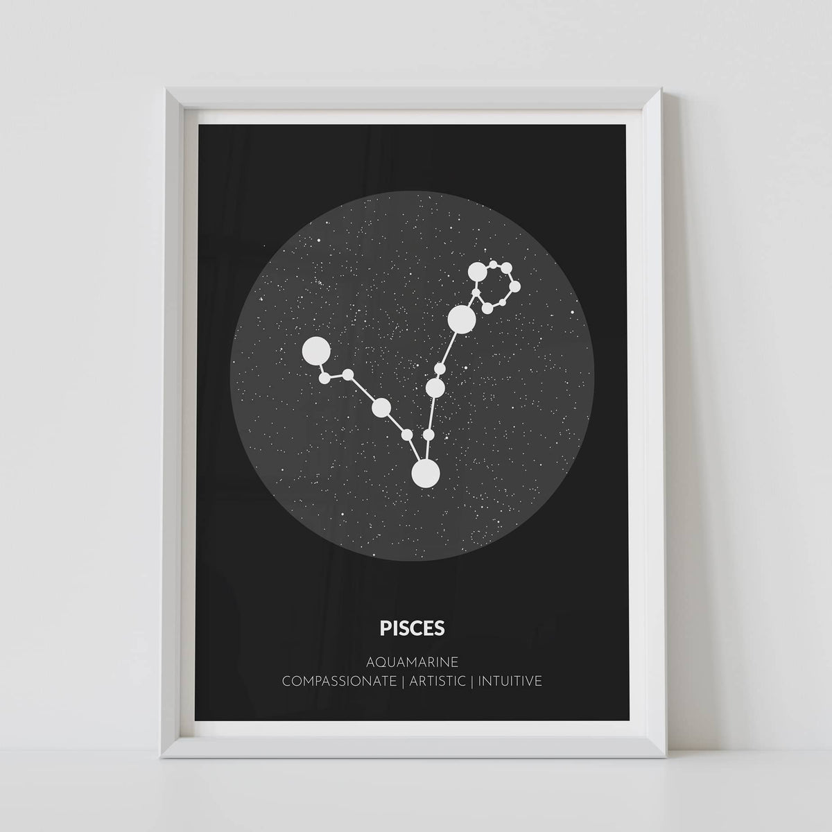 Black custom zodiac poster black by artmementos