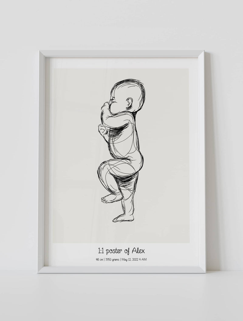 Baby birth poster by artmementos