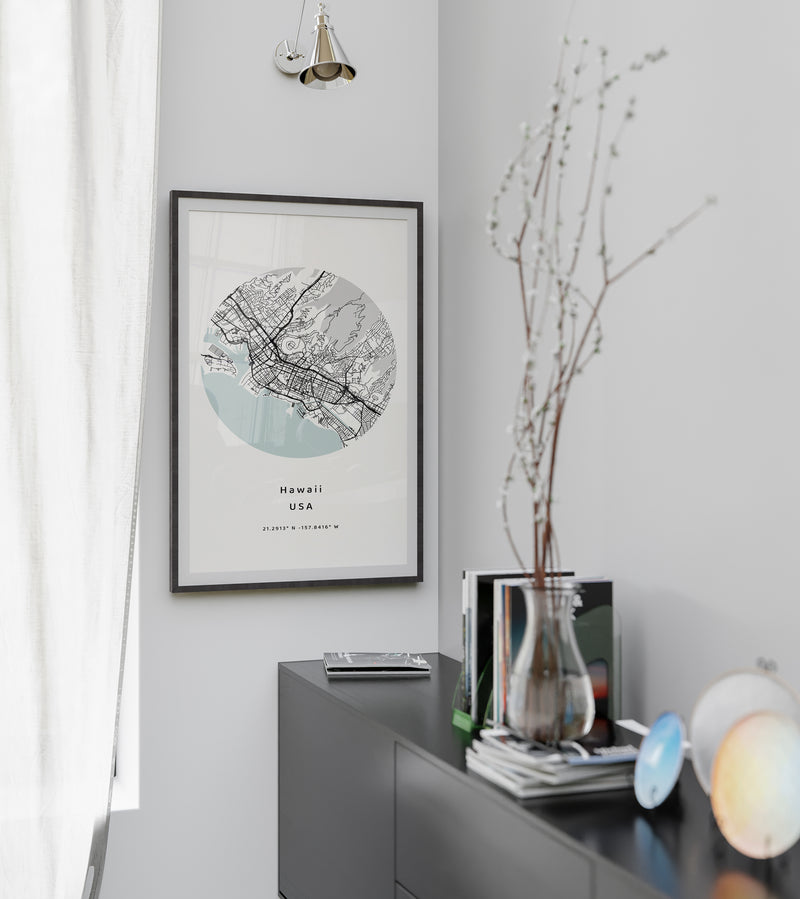 Framed City Map Posters