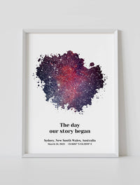 Custom Framed Star Map Poster by ArtMementos