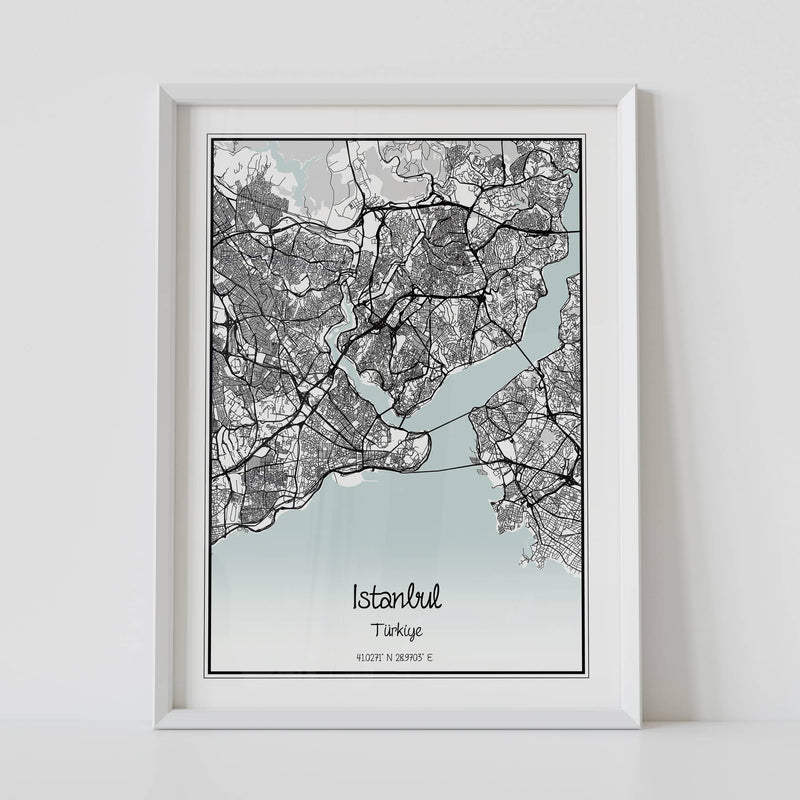 Frame your favorite place Istanbul turkey city map
