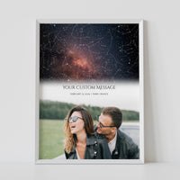 Custom star map with photo by Artmementos