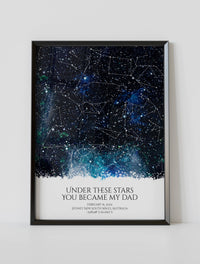 Custom Father's Day Night Sky Poster