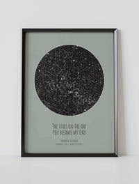 Personalized Father's Day Night Sky Poster