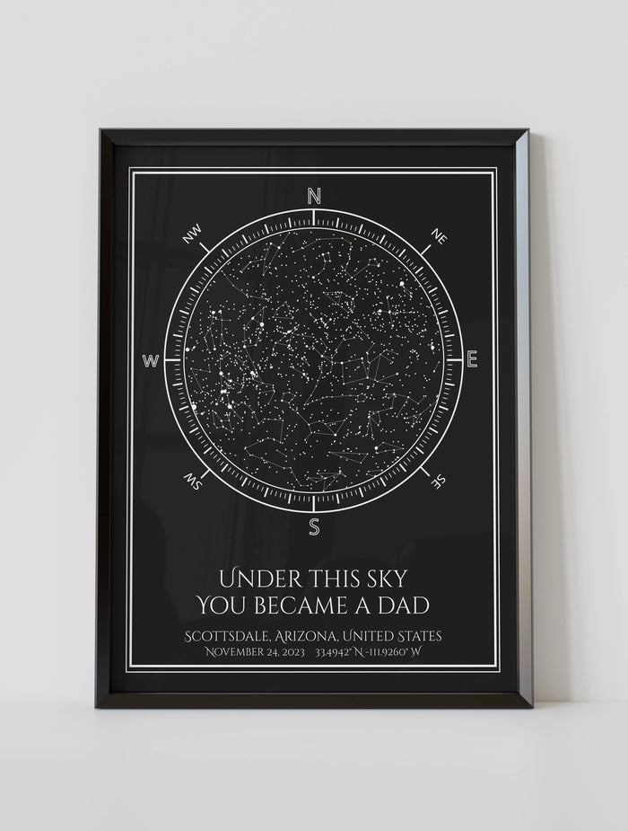 Customizable Father's Day Star Map
