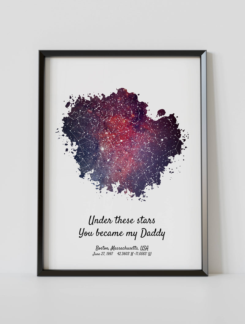 Personalized Father's Day Star Map