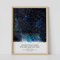 Custom Father's Day Night Sky Poster