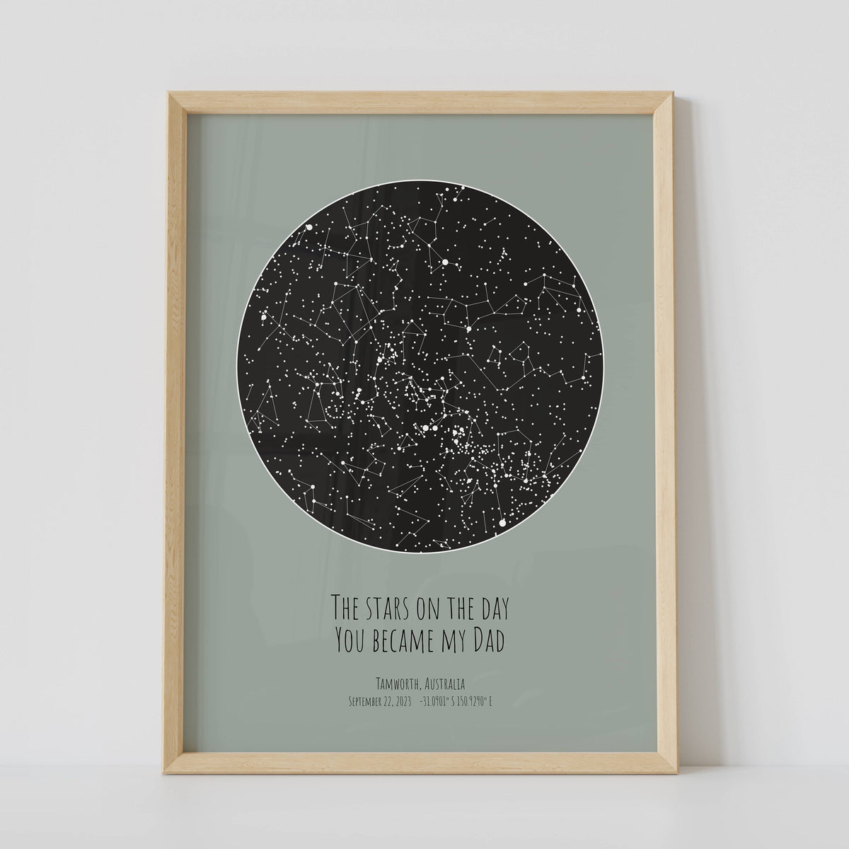 Personalized Father's Day Night Sky Poster