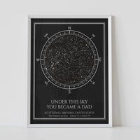 Customizable Father's Day Star Map