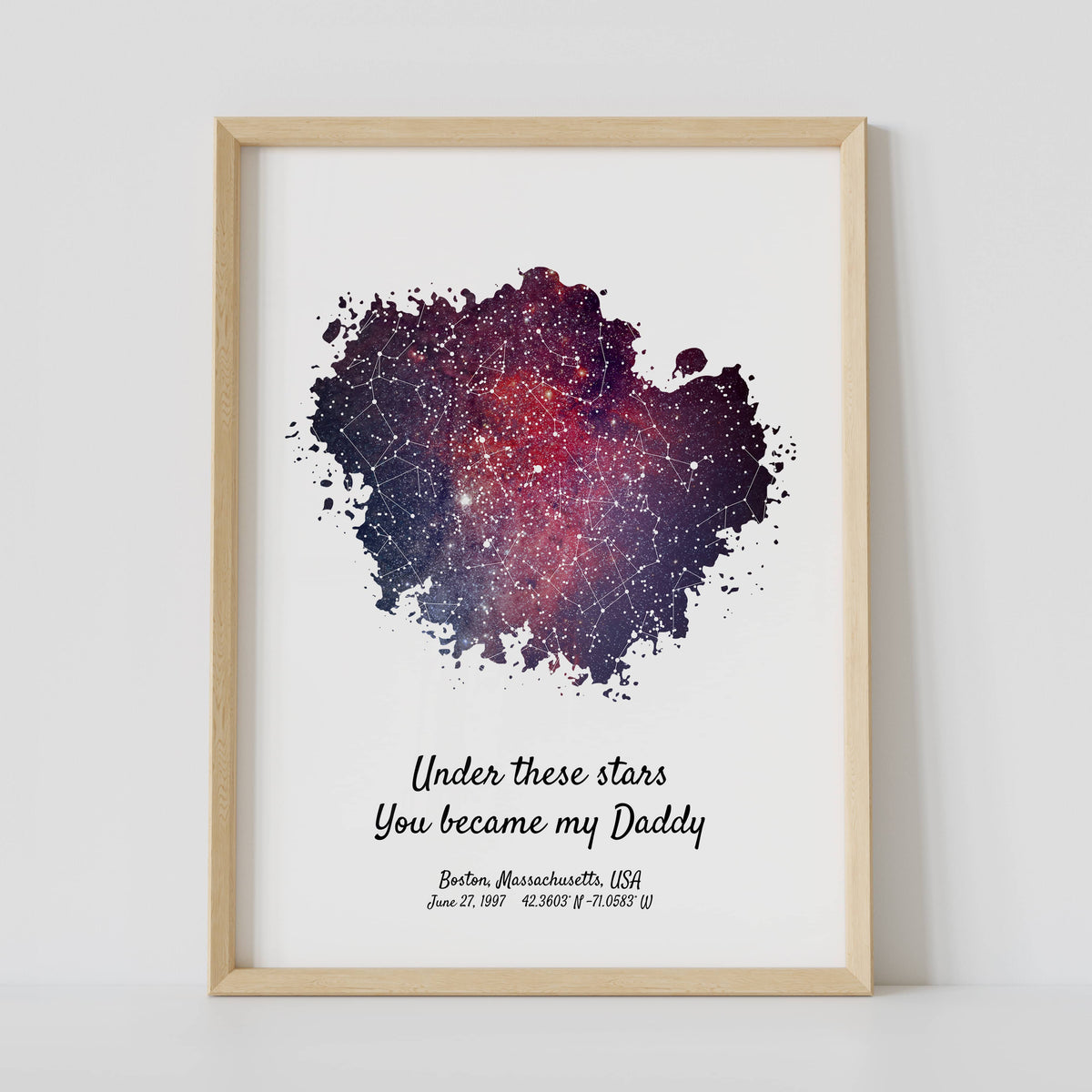 Personalized Father's Day Star Map