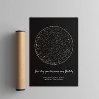 Customizable Father's Day Night Sky Star Map