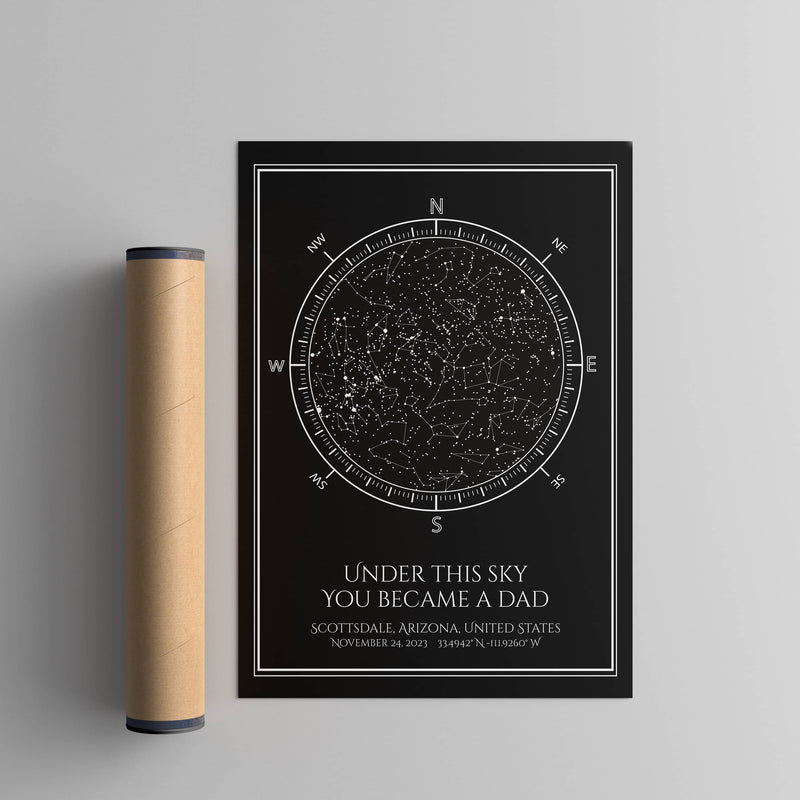 Customizable Father's Day Star Map