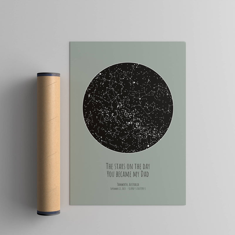 Personalized Father's Day Night Sky Poster