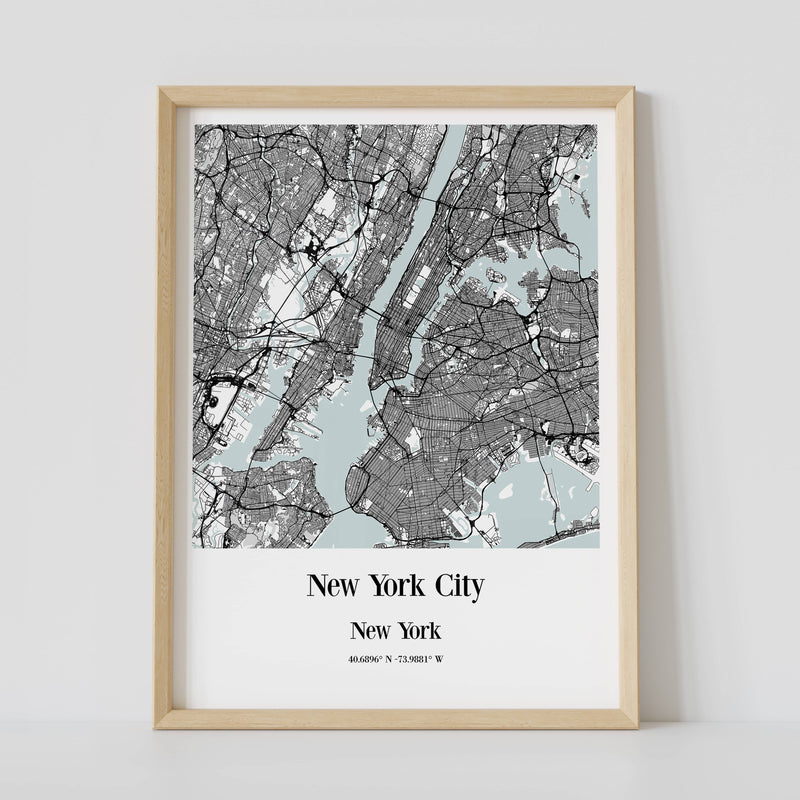 New York Map Poster