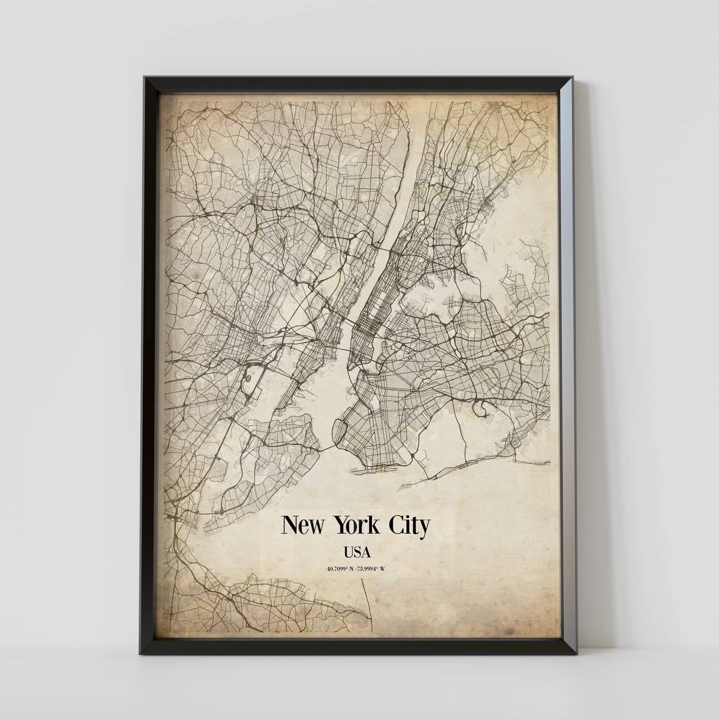 New York City Vintage Map Print - Custom Maps Of Any City