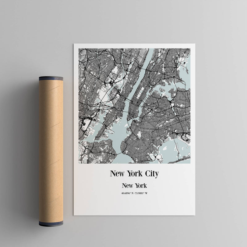 New York Map Poster