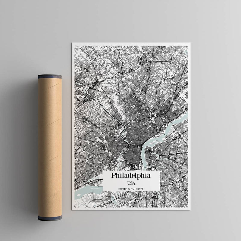 Philadelphia city Map Print