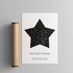 star shaped custom star map premium print 